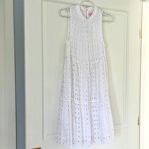 Lily Pulitzer size small, white eyelet sundress/cocktail dress.